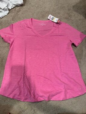 Vineyard Vines Pink V-Neck Short Sleeve Tee